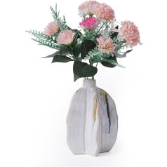 HAUCOZE Ceramic Flower Vase Sculpture Statue Home Decor Figures Home Arts Gift Living Room Art Ornament 15 cm