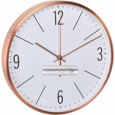 TFA Dostmann 60.3534.51 Wireless Wall Clock Copper 300 mm Silent Copper with Battery