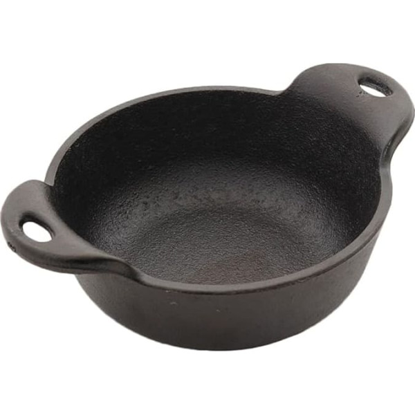 Lodge 0.35 Liter / 12 Ounce Pre-Seasoned Cast Iron Mini Serving Bowl, Black