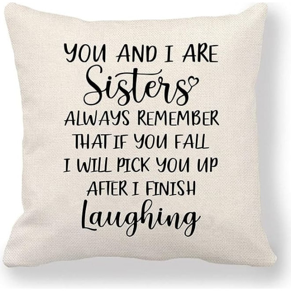 Sister Gifts for Women Girls - Sister in Law Gifts - Funny Sister, Birthday Gifts for Sister, Soul Sister, Big Sister, Little Girls Pillowcase