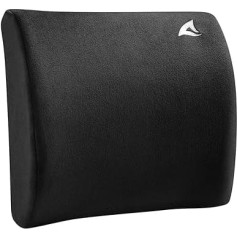 Sharkoon Skiller SLC10 Memory Foam Lumbar Cushion, Black, Wide