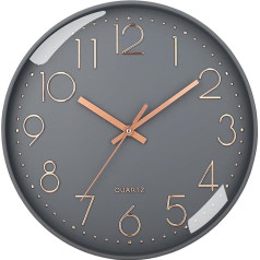 Amdonalo Wanduhr, leise, nicht tickend, moderne Wanduhren, batteriebetrieben, für Wohnzimmer, Küche, Büro, Dekoration, 20,3 cm