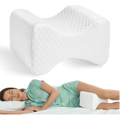 Ortoprix Ergonomisches Kniekissen, viskoelastisches Kissen, atmungsaktiv, für Seitenschläfer, Ischiaslinderung, Memory-Schaum, waschbar