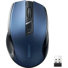 Precision bezvadu USB 2,4GHz Bluetooth 5.0 optiskā pele 4000 DPI zila