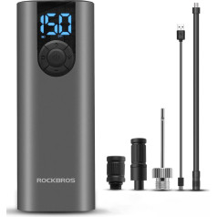 Rockbros Elektriskais sūknis velosipēds motocikls auto bumba 10 bar ar LED displeju + USB-C kabelis melns