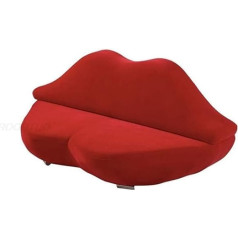Tabker Sofa Unique Fabric or Leather Couch in Red Lip Shape for Two Person Sofas for Room