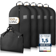 Bruce. ® 5 x Premium Garment Bags, 100 x 60 cm, Optimised Material Thickness of 120 GSM, High-Quality Garment Cover for Suit and Dress, Breathable Suit Bag for Travel
