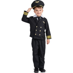 Dress Up America Pilotenkostüm für Jungen und Mädchen – Flugkapitänsuniform für Kinder – Rollenspiel- Piloten Kostüm Jungen - Verkleidung für Kinder