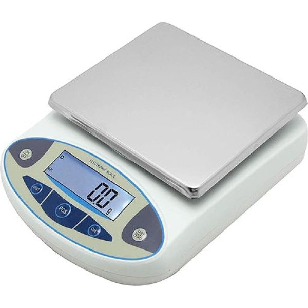 CGOLDENWALL Digital Laboratory Scales 5 kg x 0.1 g Electronic Precision Analysis Scales Jewellery Kitchen Industrial Scales 0.1 g Weighing and Counting Scales Calibrated and Ready to Use