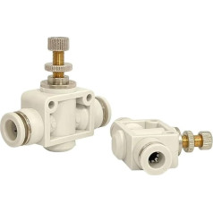 100 Stück pneumatisches Rohr-Drosselklappenventil, Luftröhre, weiße Armaturen, LSA-06/08/10, weißes Druckregelventil (LSA8 (100 Stück))