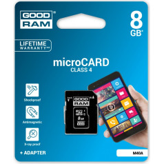 Goodram 8GB Micro Class 4 Memory Card with Adapter