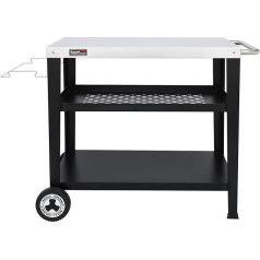 Royal Gourmet PC3404S Rolling Dining Table with Trash Bag Holder Outdoor Garden Patio BBQ Kitchen Food Preparation Trolley 30