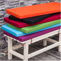 Bench Cushion 2/3 Seater Indoor, Outdoor Garden Bench Cushion, Swing Seat Cushions, Soft Washable Non-Slip Seat Mat for Patio Kitchen Dinning Bench Swing Chair (Orange, 140 x 45 x 5 cm)