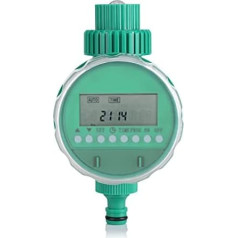 GOTOTOP Automatic Watering Timer, Water Timer, Irrigation System with Ball Valve and LCD Screen, Flexible Irrigation Time (1-600 Minutes) for Garden Yard