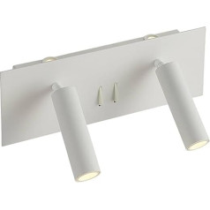 Lucande Magya LED Wall Light, Indoor Wall Lamp (Modern) in White, Aluminium, for Living Room and Dining Room (4 Bulbs), Wall Spotlight, Bedroom / Living Room