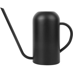 JULYKAI Watering Can 1.5L Stainless Steel Water Pot with Long Spout for Indoor Plants Watering Tool Black Long Spout Watering Can Metal