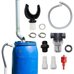 Rain Collector for Rallpipes Rainwater Collector Downpipe Set Rainwater Collector Downpipe with Filter, Rain Collector Speedy Rain Butt Connection Downpipe Rain Collector for Roofs up to 80 m² (Tube