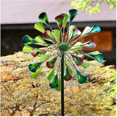 Magic Windmill XXL, 200 x 52 cm, Double Windmill, Ball Bearing, Garden Windmill, Unique and Magic Windmill, Metal, Large for Outdoor Yard Garden