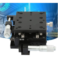 XY Linear Table Micrometer Manual Sliding Table Trimming Platform Cross Roller Steps (SEMY60-AS 60 x 60 x 40 mm) Other Tools and Accessories