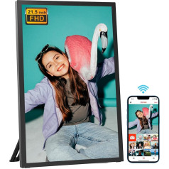 FRAMEO Digital Photo Frame 21.5 Inch WiFi 64 GB Memory Digital Picture Frame FHD IPS Touchscreen Automatic Rotation Wall Mountable Share Photos/Videos Instantly via the Frameo App