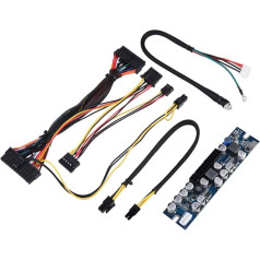 Professional PC Power Supply Module, Stable DC 12 V Input, 300 W Output Full Protection Computer Power Supply Module with 24 Pin ATX Connection / AUX / SATA Cable