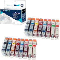 LCL CLI-8 (2 Black 2Cyan 2Magenta 2Yellow 2Red 2Green 2Photo Cyan 2Photo Magenta) Ink Cartridge Compatible with Canon Pro9000/Pro9000 MarkⅡ