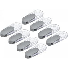 sourcing map 8 Pack 87mm Curtain Shutter Beads Chain Handle Roman Vertical Roller Blind Accessories Grey