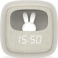 MOB – MOBILITY ON BOARD Billy Clock Children's Plastic Frame Alarm Clock and Night Light (Grey)