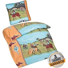 Aminata Kids - Children's Bedding for Boys - 135 x 200 cm, 135x200 cm; 80x80 cm