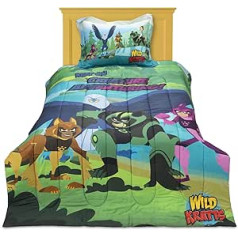 Original Wild Kratts Ultra Soft Comforter/Sham Set for Boys, Girls, Baby, Kids, Toddlers, Teen Creature Adventures in Alaska Theme, Printed Cotton Sateen, Soft, Lightweight, Kids Bedding