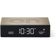 Lexon FLIP Premium LCD Alarm Clock (Light Gold)