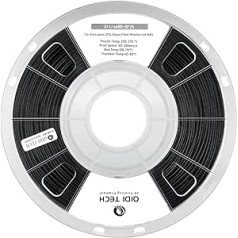 QIDI TECH Glass Fibre ABS Filament 1.75 mm, ABS-GF25 Glass Fibre 3D Printer Filament Fit Most FDM 3D Printers, Frosted Texture, High Hardness, 1 kg Spool, Black