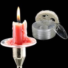 LYFOOHEART 10 Pack Tempered Glass Bobeches with Cleaning Loofah Candles, Drip Catcher, Candle Holder, Wax Stopper, Candle Ring