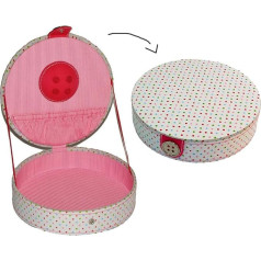 Utensil Box with Lid and Pin Cushion Expandable Fabric Sewing Basket Sewing Box Colourful Handmade Basket