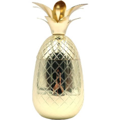 ANCLLO 500ml Pineapple Cocktail Glass Creative Shape Personalized Stainless Steel Cocktail Cup
