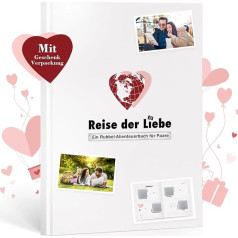 Love Challenge Book Couple Date Book with 40 Great Date Ideas for Couples to Scratch Off, Bucket List for Partner, Anniversary Gift for Him & Her Couple Girlfriend Boyfriend for Birthday, Couple Time