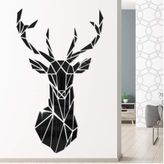 3D Mirror Deer Wall Stickers, Wall Pictures, 3D Wall Stickers, DIY Decorative Wall Sticker, Living Room, Bedroom, TV, Sofa, Background, Wall Art, Wall Sticker
