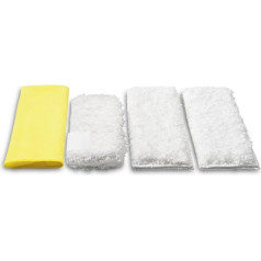 Kärcher Set of 4 Premium Velour Micro-Fibre Cleaning Cloths For Steam Cleaners - Specifically Designed For Kitchen Cleaning