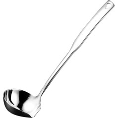 Veciado 304 Stainless Steel Soup Ladle Punch Luminous Ladle with Pouring Spout Ladle for Serving, 30 cm