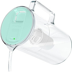 Wessper Glass Water Filter Jug 3.3 L with Filter Change Counter, Water Jug with Water Filter Cartridges for Drinking Water, BPA-Free, Kettle with Activated Carbon Filter, Mint