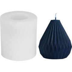 Silicone Candle Molds 3D Geometric Candle Mold Cylinder Shape Modern Candle Molds for Candle Making Handmade Ornaments
