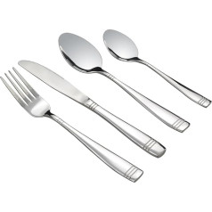 Dynko Stainless Steel Cutlery Set, Service for 4 People, Set of 16