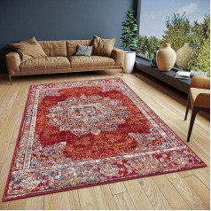 Hanse Home Maderno Oriental Rug - Runner Oriental Classic Densely Woven with Ornaments Vintage Look Soft Short Pile for Bedroom, Dining Room, Living Room, Hallway - Red, 200 x 280 cm