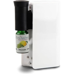 Zen'Arôme - Diffusor Mobysens ohne Kabel - Luftbefeuchter für ätherische Öle - Aromatherapie-Kalt-Vernebler mit Akku - Duftlampe mit Touch-Taste aus Zement und Glas, mit Transporttasche