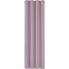 Deconovo Opaque Curtain With Eyelets, Pack of 1, Width 140 cm and 132 cm