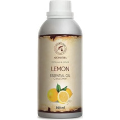 Lemon Oil 500 ml - Italy - Natural Pure Essential - Lemon Oil for Good Sleep - Fragrance Lamp - Room Fragrance - Cosmetics