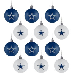 FOCO Dallas Cowboys Set of 12 Xmas NFL Christmas Baubles