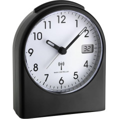 TFA Dostmann 98.1040.01 Analogue Radio Alarm Clock Black with Batteries