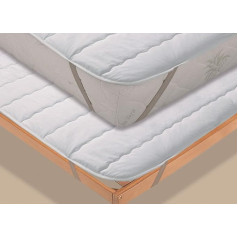 BIANCHERIAWEB Double Quilted Mattress Protector, White, Hypoallergenic Mattress Protector with Elastic Bands, Made in Italy, 100% Polyester, Padded, Washable Mattress Protector