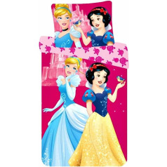 Disney Princesses Snow White and Cinderella Bedding Set Cot Cotton Girls 90 x 140 cm Pillowcase 40 x 55 cm